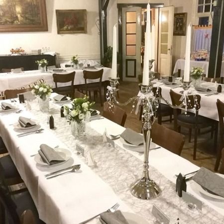 Tischdekoration in unserer Location für Hochzeiten
